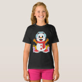 Snowman-kerstmuziek T-shirt (Voorkant volledig)
