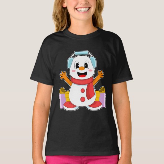 Snowman-kerstmuziek T-shirt (Voorkant)