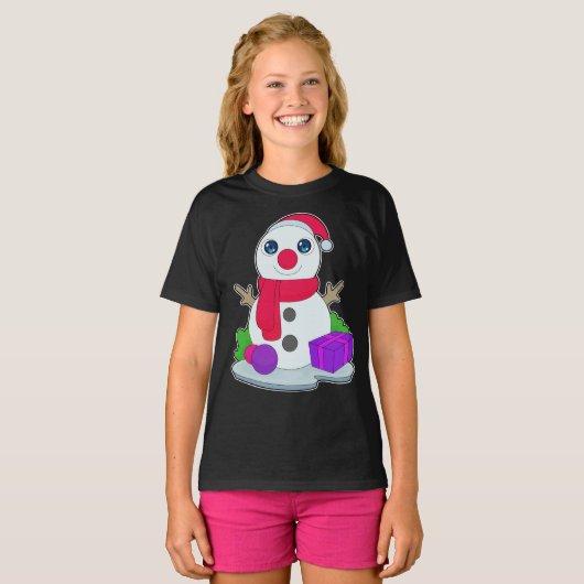 Snowman kerstpakket t-shirt (Voorkant volledig)