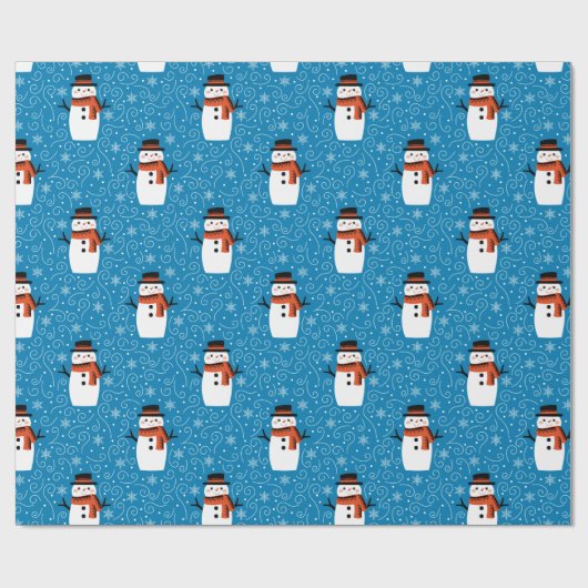 Snowman-kerstpapier Cadeaupapier (Vlak)
