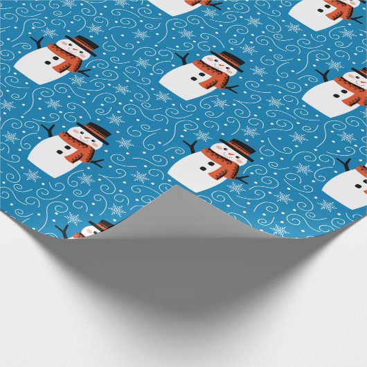 Snowman-kerstpapier Cadeaupapier (Hoek)