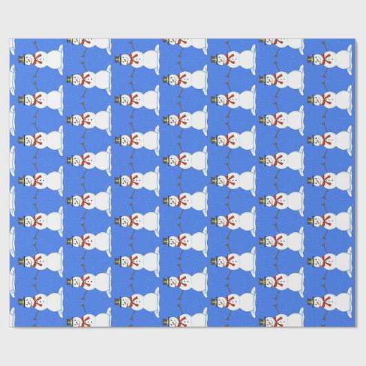 Snowman-kerstpapier Cadeaupapier (Vlak)