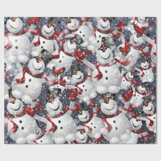 Snowman kerstpapier cadeaupapier (Vlak)