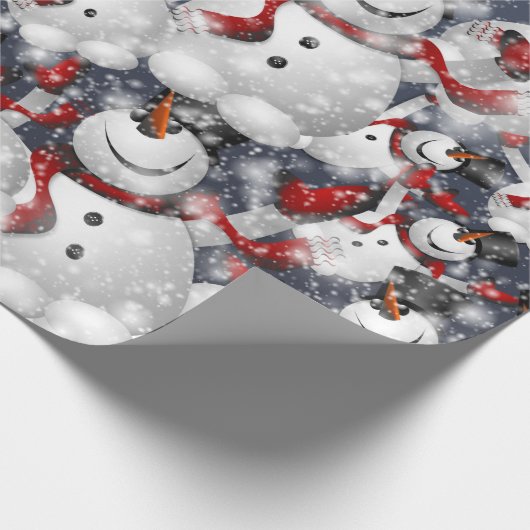 Snowman kerstpapier cadeaupapier (Hoek)