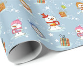 Snowman-kerstpapier Cadeaupapier (Rol Hoek)