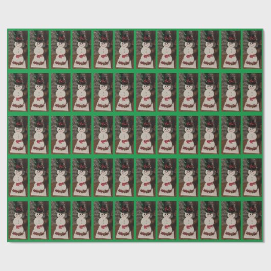 Snowman-kerstpapier Cadeaupapier (Vlak)
