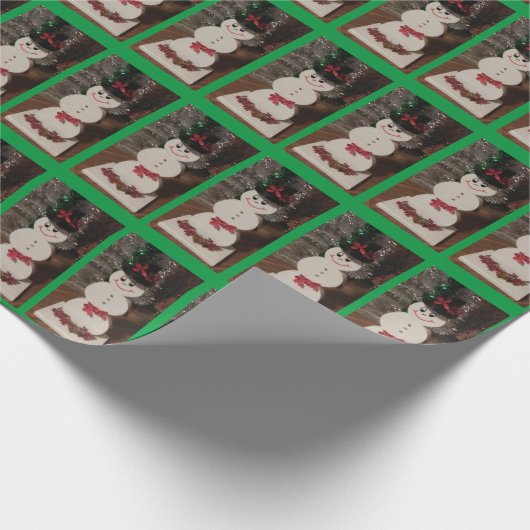 Snowman-kerstpapier Cadeaupapier (Hoek)
