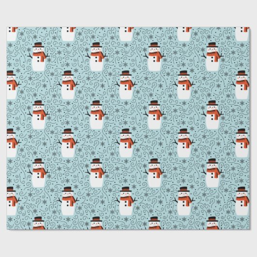 Snowman-kerstpapier Cadeaupapier (Vlak)