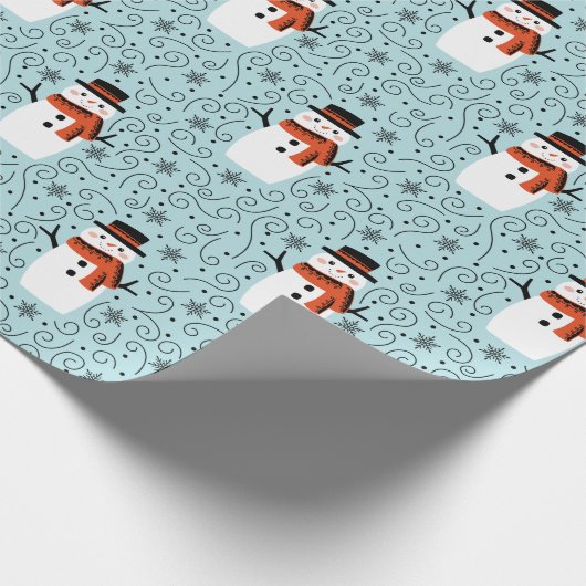Snowman-kerstpapier Cadeaupapier (Hoek)