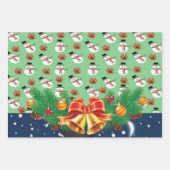 Snowman-kerstpapier voor fijne kerst inpakpapier vel (Voorkant 3)