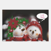 Snowman-kerstpapier voor fijne kerst inpakpapier vel (Voorkant 2)