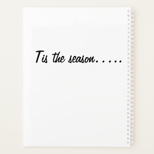 Snowman kerstplanner planner (Achterkant)