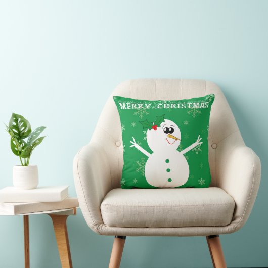 Snowman-kerstSierkussen Kussen (Stoel)