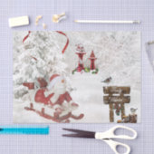 Snowman kersttissue Snow Wereldbol holly slank Tissuepapier (Craft)