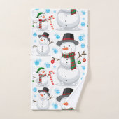 Snowman kerstversiering bad handdoek (Handdoek)
