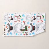 Snowman kerstversiering bad handdoek (Handdoek)