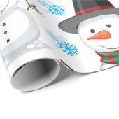Snowman kerstversiering cadeaupapier (Rol Hoek)