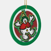 Snowman-kerstversiering Keramisch Ornament (Rechts)