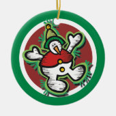 Snowman-kerstversiering Keramisch Ornament (Voorkant)