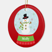 Snowman-kerstversiering Keramisch Ornament (Links)
