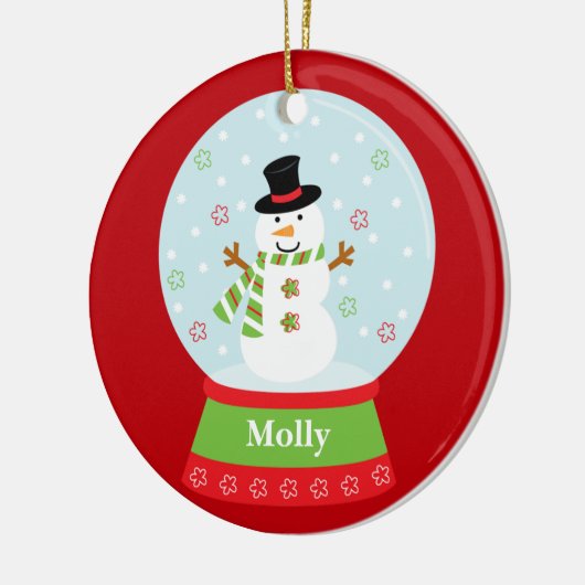 Snowman-kerstversiering Keramisch Ornament (Links)