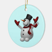 Snowman-kerstversiering Keramisch Ornament (Links)