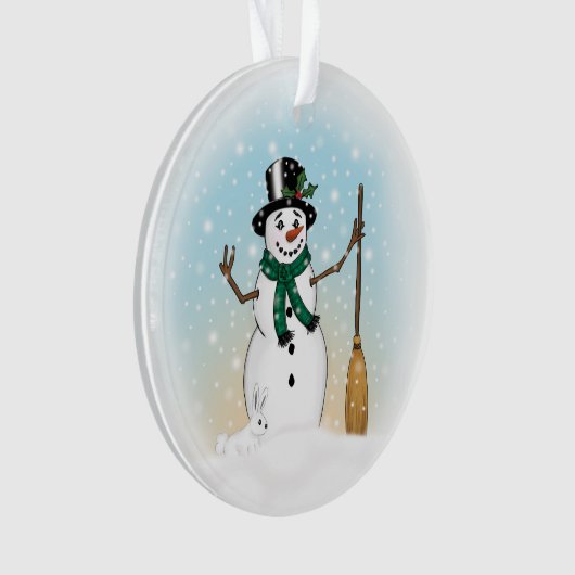 Snowman-kerstversiering Ornament (voorkant)