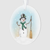 Snowman-kerstversiering Ornament (voorkant)