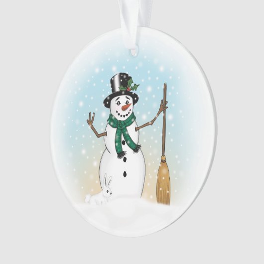 Snowman-kerstversiering Ornament (voorkant)