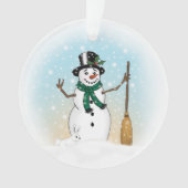 Snowman-kerstversiering Ornament (voorkant)