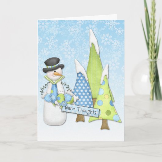 Snowman-kerstWenskaarten Feestdagen Kaart (Voorkant)