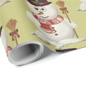 SnowMan-kerstwrapppapier Cadeaupapier (Rol Hoek)