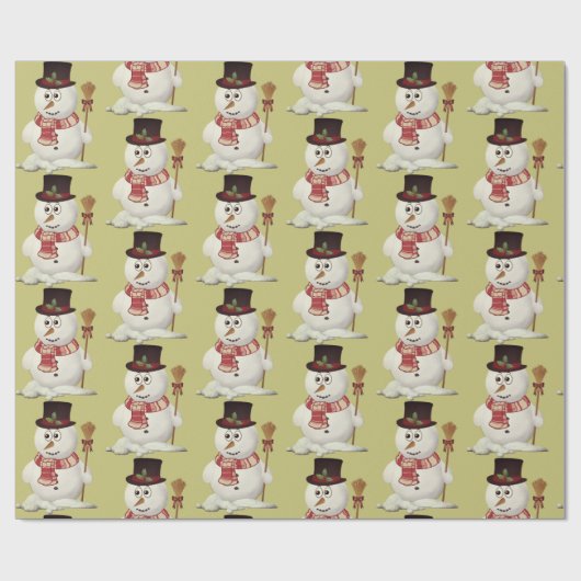 SnowMan-kerstwrapppapier Cadeaupapier (Vlak)