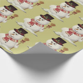 SnowMan-kerstwrapppapier Cadeaupapier (Hoek)