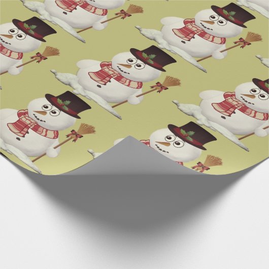 SnowMan-kerstwrapppapier Cadeaupapier (Hoek)