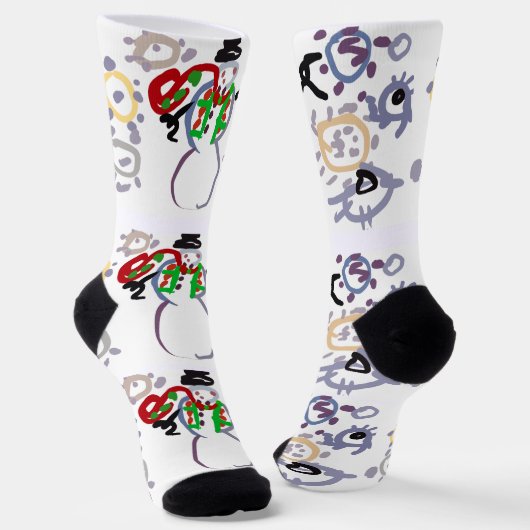 Snowman kind sokken (Gebogen)