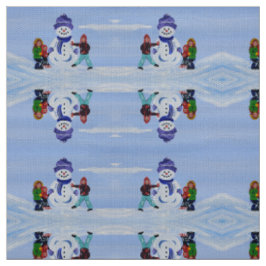 Snowman Kinder fabric Stof