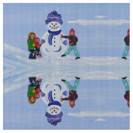 Snowman Kinder fabric Stof