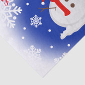 Snowman King Blue & Custom text Tissuepapier (Detail)