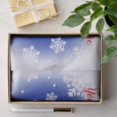 Snowman King Blue & Custom text Tissuepapier (Geschenk)