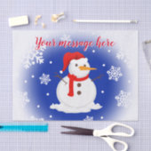 Snowman King Blue & Custom text Tissuepapier (Craft)