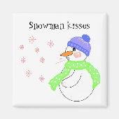 Snowman Kisses Magneet (Voorkant)