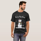 Snowman kit T Shirt | Vreemd kerstT-shirt (Voorkant volledig)