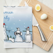 Snowman Kitchen Towel Theedoek (Quarter Fold)