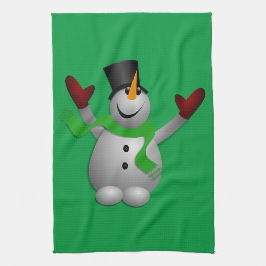Snowman Kitchen Towel Theedoek (Verticaal)