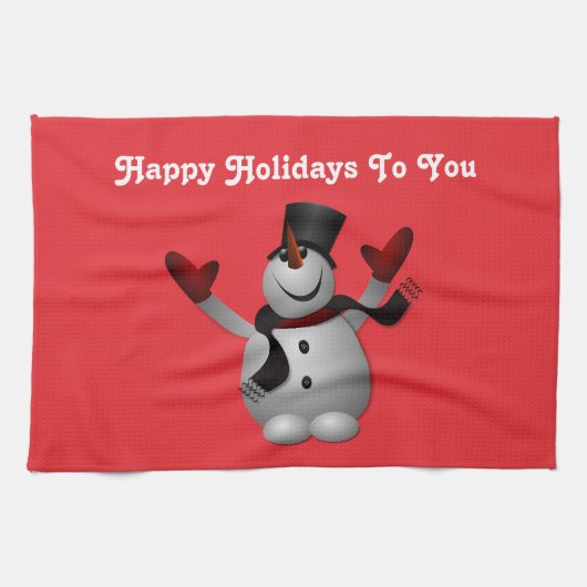 Snowman Kitchen Towel Theedoek (Horizontaal)