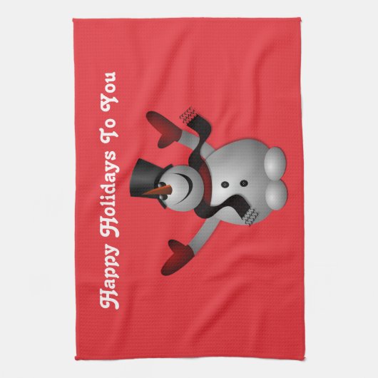 Snowman Kitchen Towel Theedoek (Verticaal)