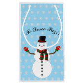 snowman klein cadeauzakje (Achterkant)