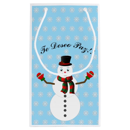 snowman klein cadeauzakje (Achterkant)