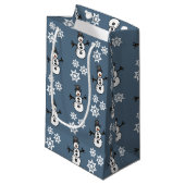 Snowman Klein Cadeauzakje (Voorkant Gekanteld)